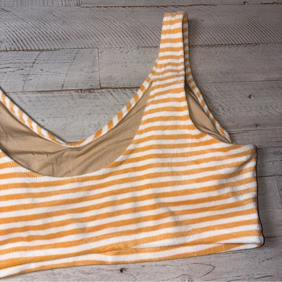 Old Navy Orange & Cream Striped Swim Top Beach Vacation V-Neck 3X & 4X - Picture 13 of 16